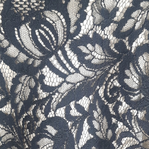 Mirror of Venus Laced Dress Size 6 Sleeveless Black Cream Elegant Long - Picture 5 of 11